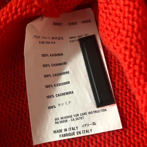 PRADA-AUTHENTIC NWT Red Short Sleeve Sweater - Picture 6 of 16